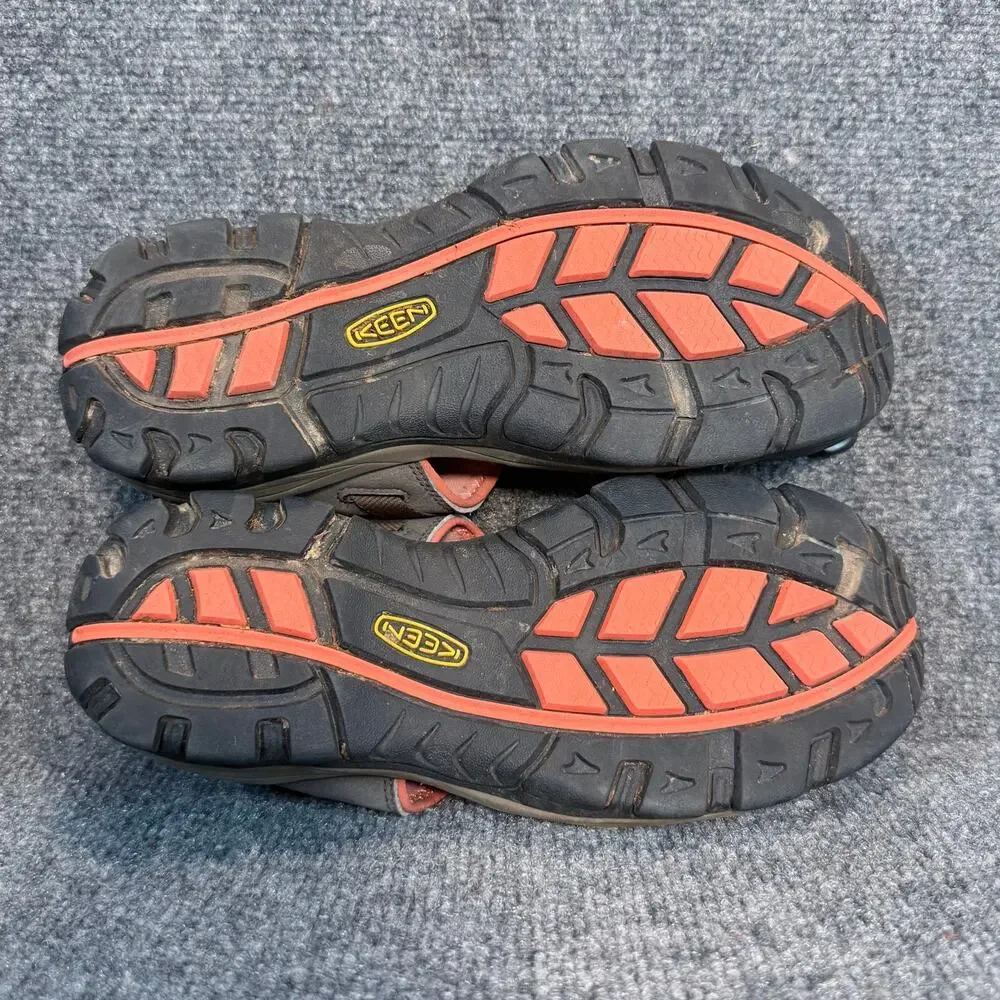 Keen Whisper Womens Size 11 Hiking Sandals Gray Coral Waterproof Outdoor Shoes
